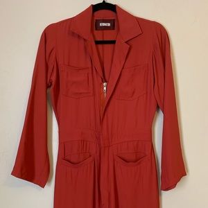 Reformation V-neck boiler jumpsuit XS